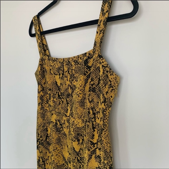 New Evereve sanctuary gold and black snakeskin midi sundress - Picture 7 of 14